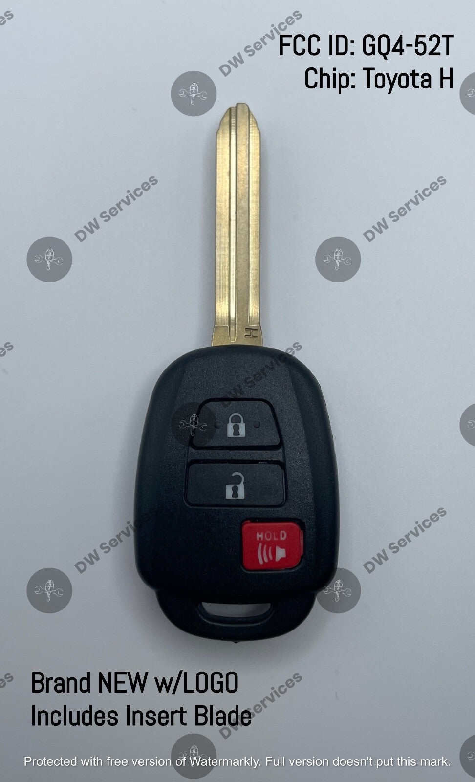 NEW! Toyota 3-button remote head key fob GQ4-52T  H-CHIP  Highlander RAV4 Tacoma