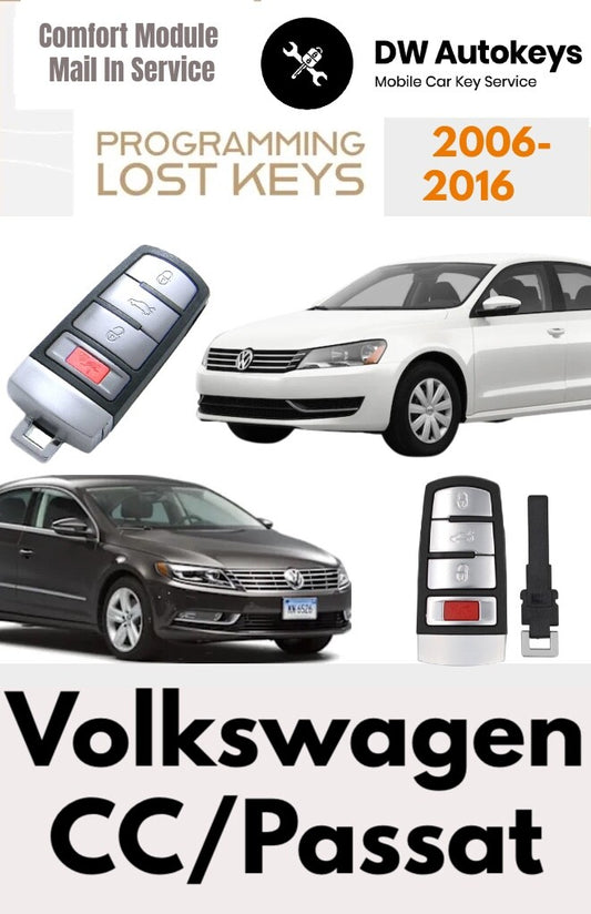 Volkswagen CC / Passat Key Fob Programming for Add or All Keys Lost SERVICE FAST