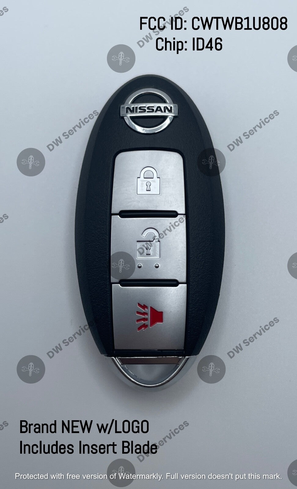 NEW! Nissan 3-button Proximity remote SMART key CWTWB1U808 Cube Juke Quest Versa