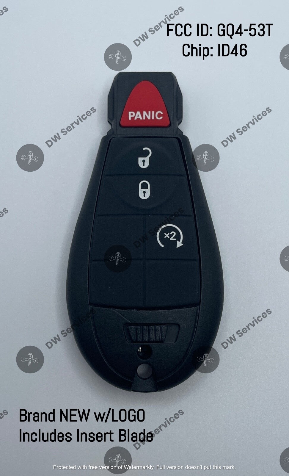 NEW OEM GENUINE Dodge RAM 4-button keyless entry remote FOB FOBIK GQ4-53T REMOTE