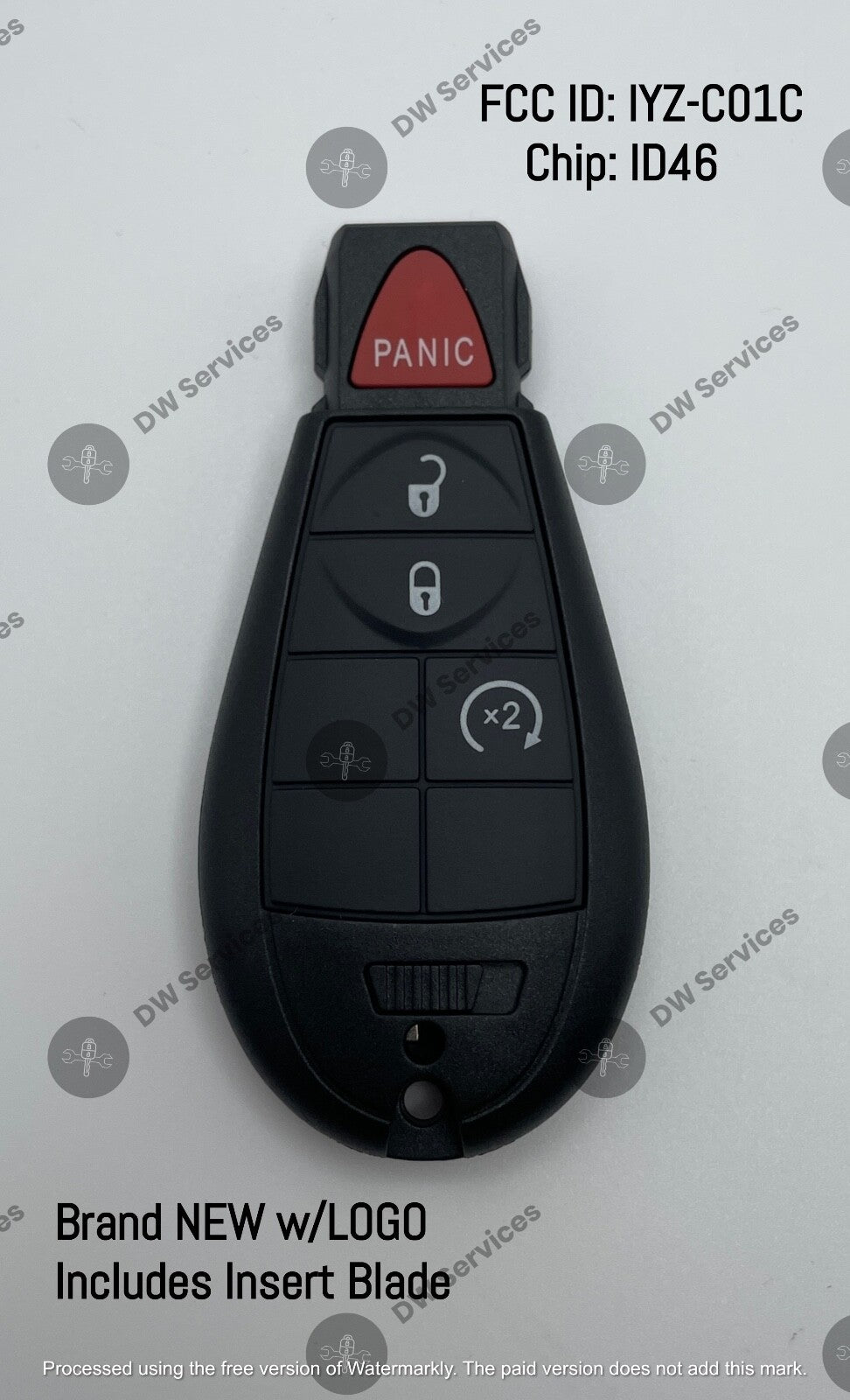 NEW! Dodge Charger / Grand Caravan remote key fob KEYLESS GO FOBIK PROX IYZ-C01C