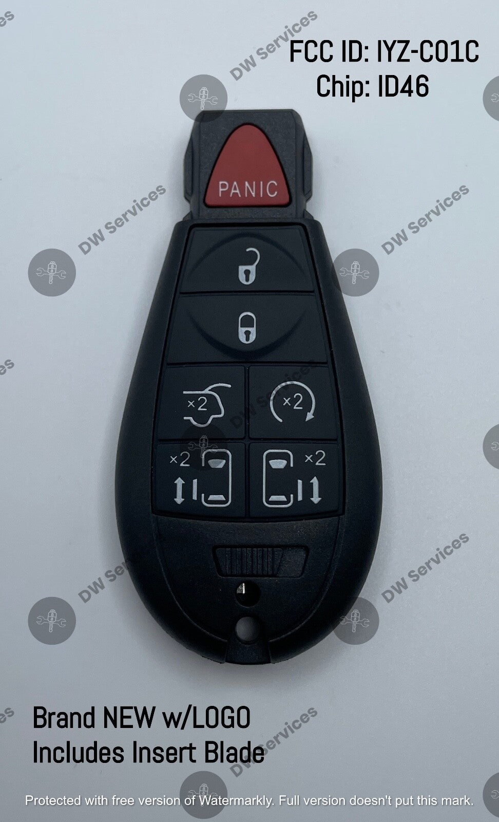 NEW! Dodge Grand Caravan / Caravan remote key fob FOBIK IYZ-C01C/ M3N5WY783X