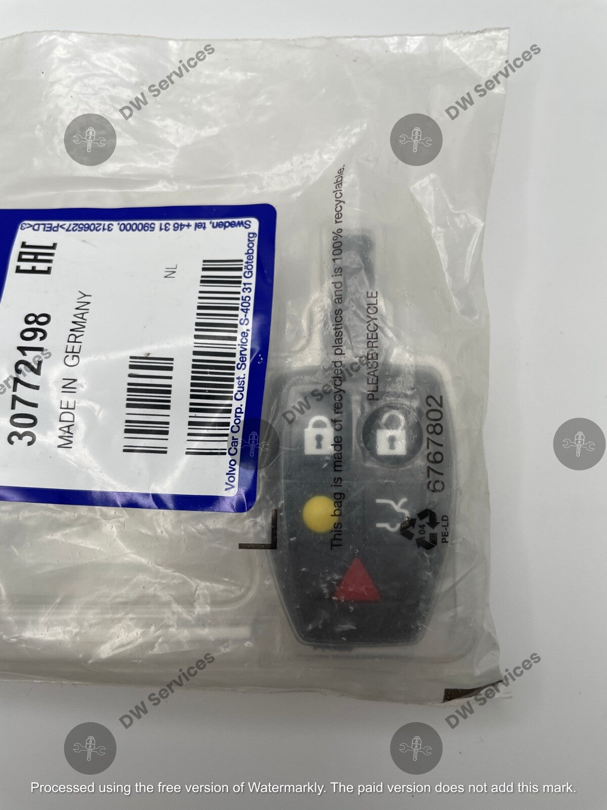 NEW! Genuine VOLVO keyless entry Key FOBIK LTQV0315TX C70 C30 S40 V50 30772198