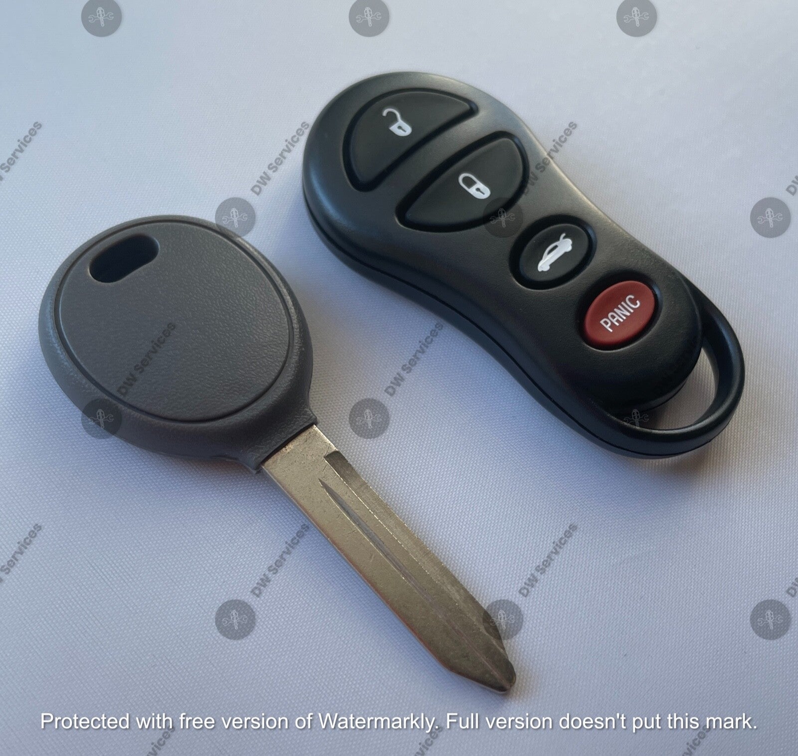 NEW! Dodge keyless entry remote FOB GQ43VT9T & Transponder KEY 4D64 Chip Plymout
