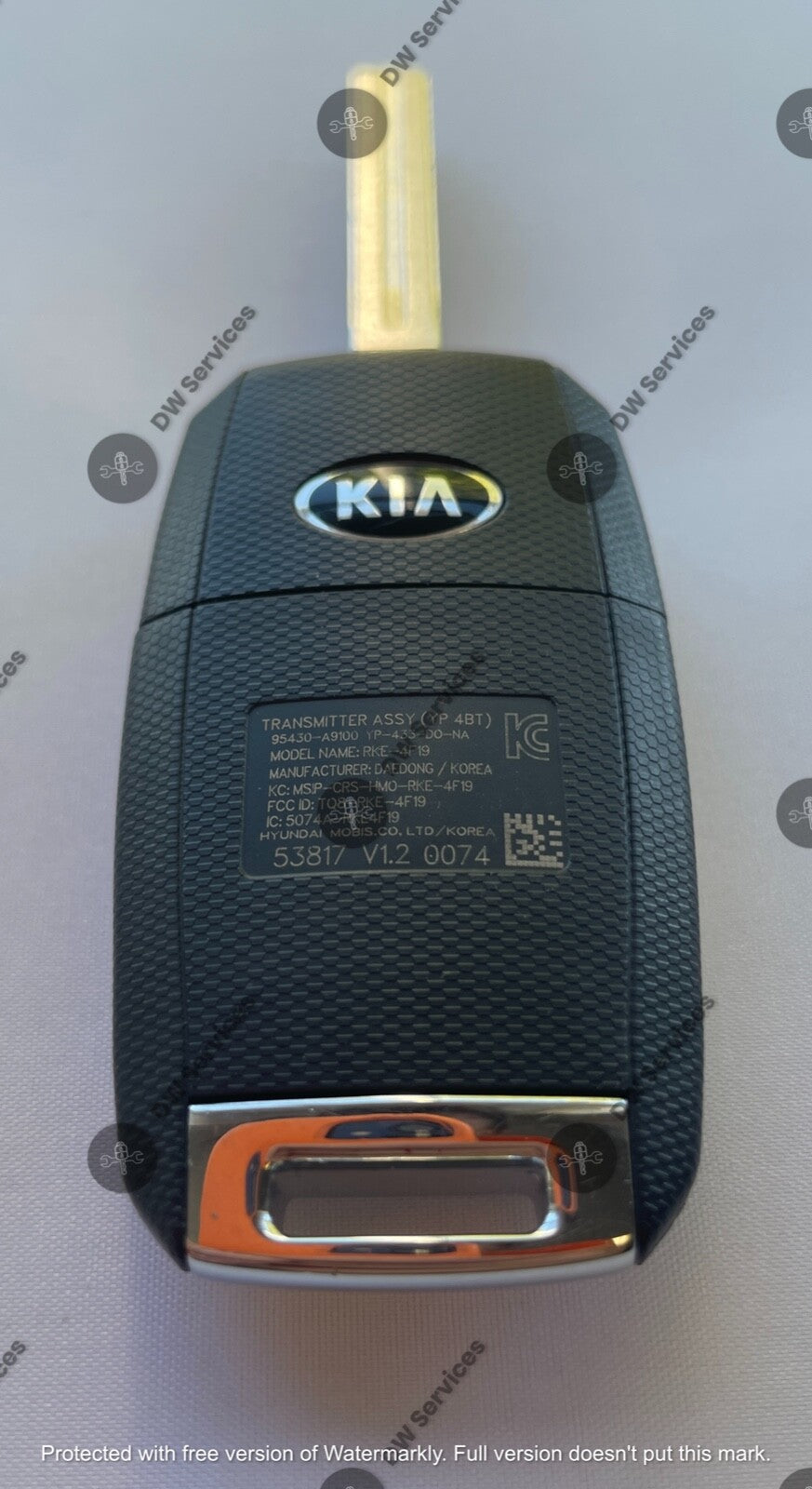 NEW! GENUINE KIA Sedona 15-19 Flip key remote fob TQ8-RKE-4F19 95430-A9100