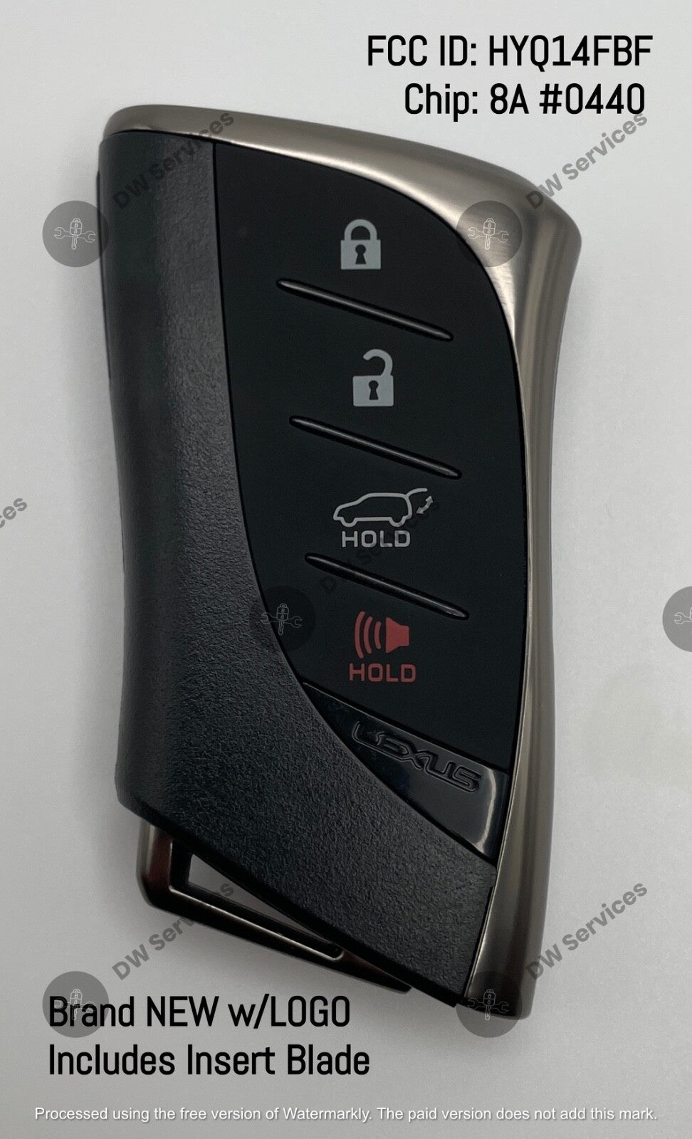 NEW! Lexus UX200 / UX250H Hybrid PROXIMITY remote SMART key FOB HYQ14FBF Black