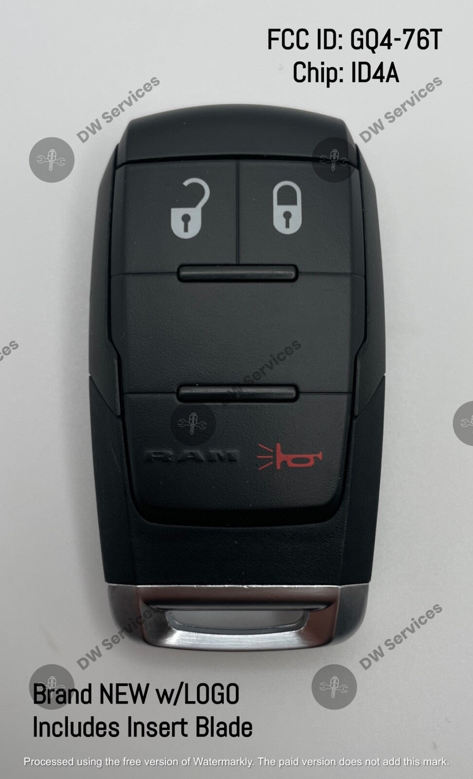 NEW! OEM GENUINE Dodge RAM Pickup HD 2500-5500 smart PROX remote key FOB GQ4-76T