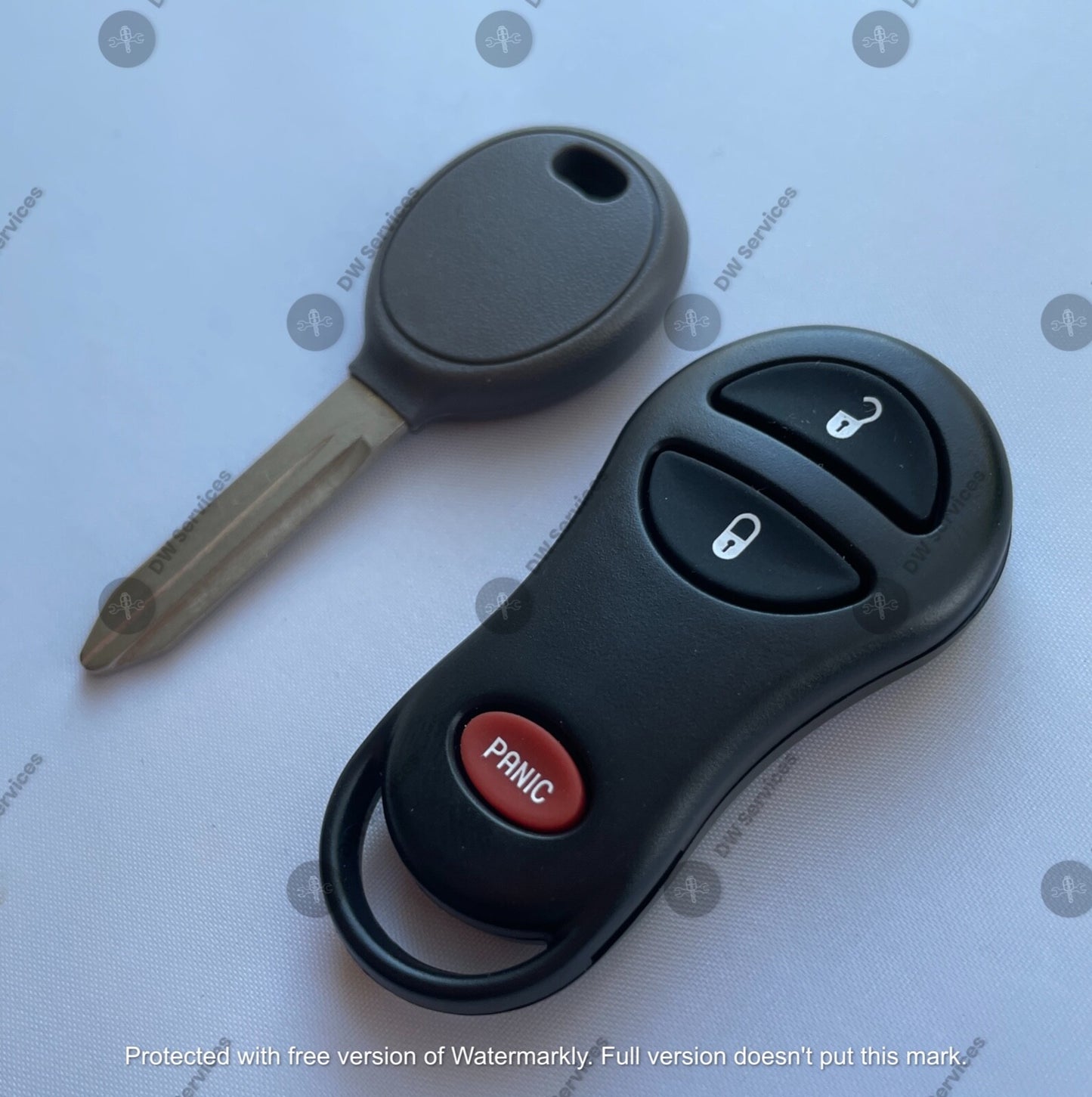 NEW! Dodge keyless entry remote FOB GQ43VT17T & Transponder KEY 4D64 Chip Plymou