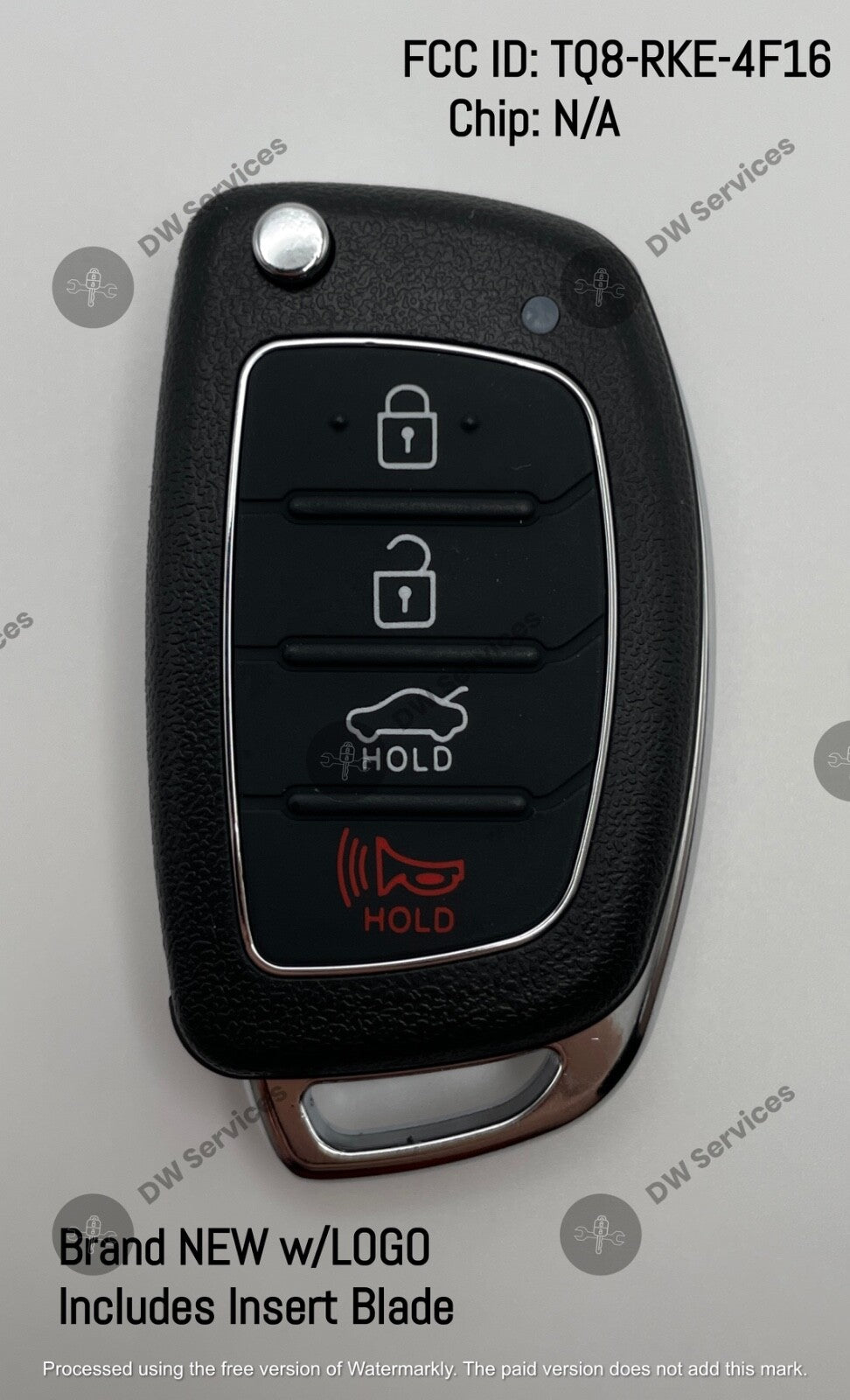 NEW! Hyundai Sonata 2014 - 2017 flip key remote fob TQ8-RKE-4F16 / 95430-C1010