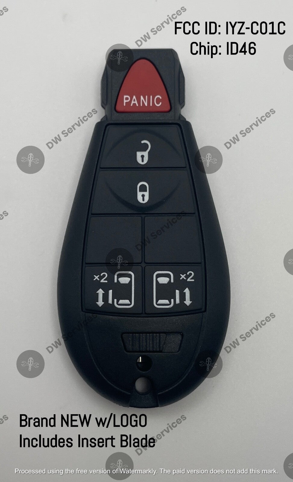 NEW! Chrysler Town and Country remote key fob FOBIK IYZ-C01C Side Sliding Doors
