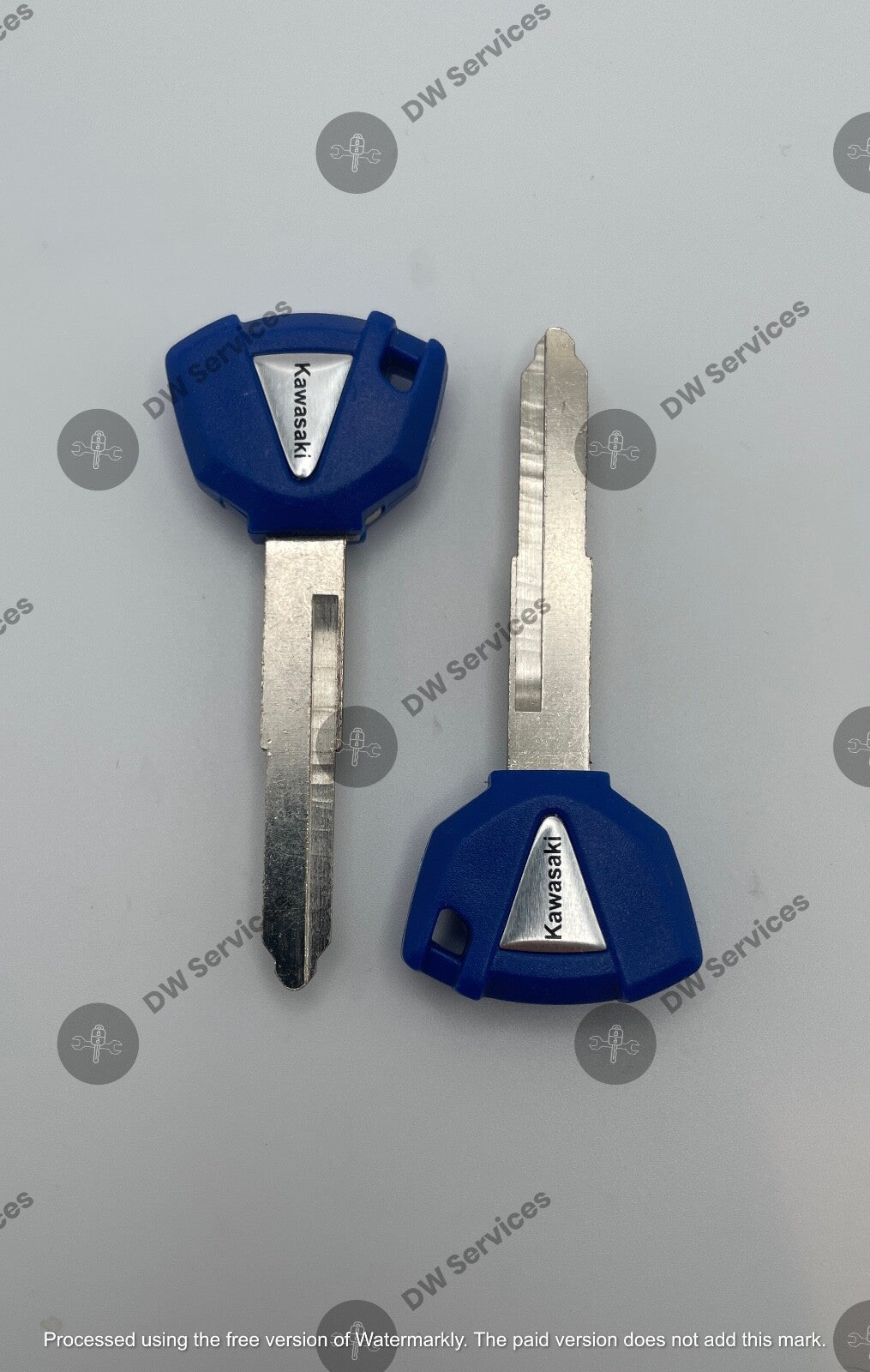 2x NEW! KAWASAKI Motorcycle Key Blank! NINJA Versys Vulcan Z 2010-2023 Blue
