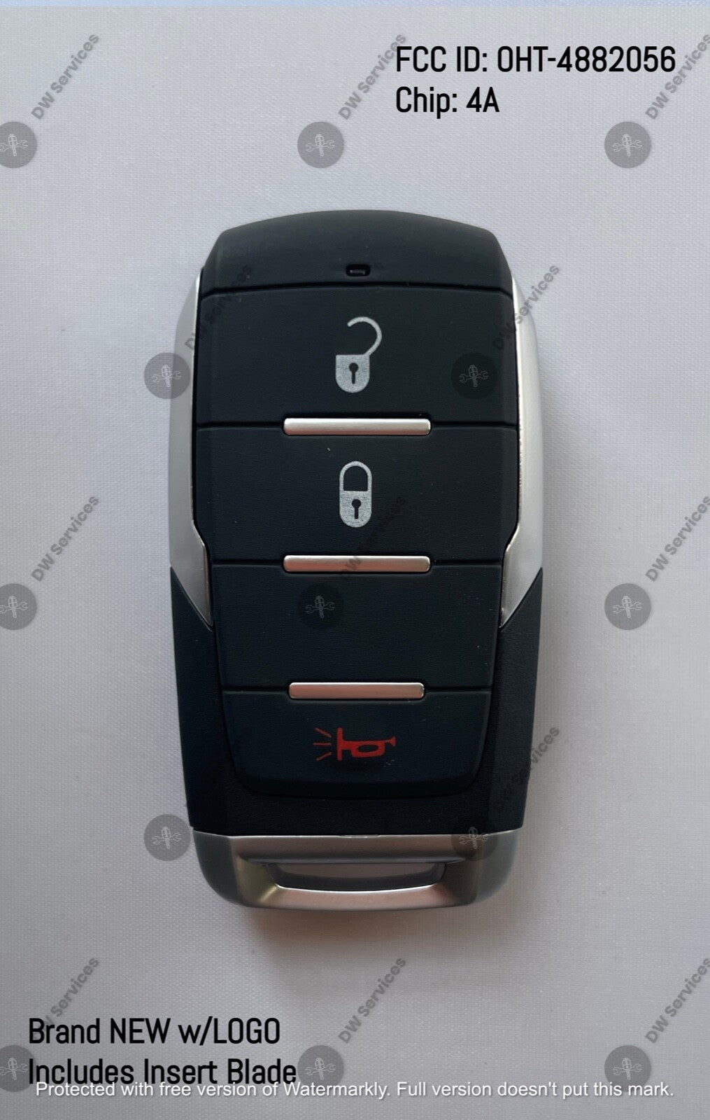 NEW! Dodge RAM 1500 3 button SMART KEY PROXIMITY REMOTE FOB OHT-4882056
