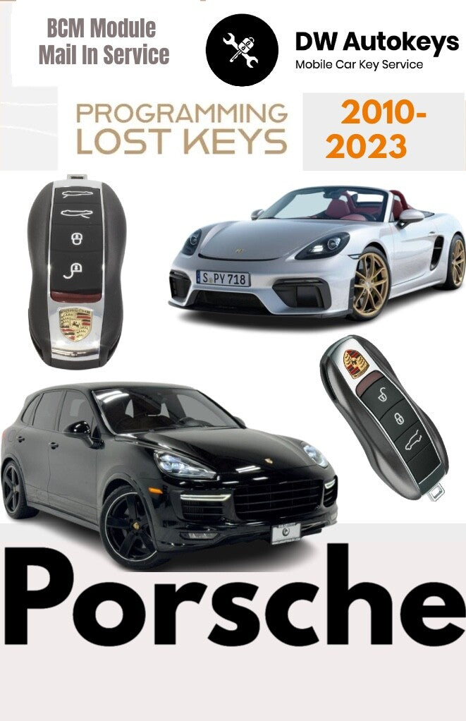 Porsche 911 718 Boxter Cayman.. Key Programming for Add or All Keys Lost SERVICE