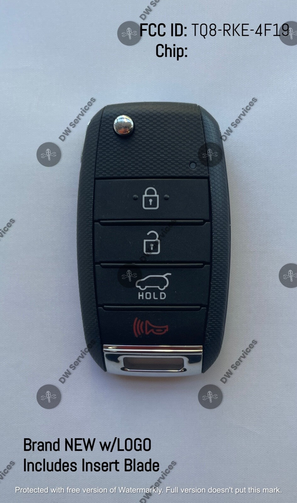 NEW! GENUINE KIA Sedona 15-19 Flip key remote fob TQ8-RKE-4F19 95430-A9100