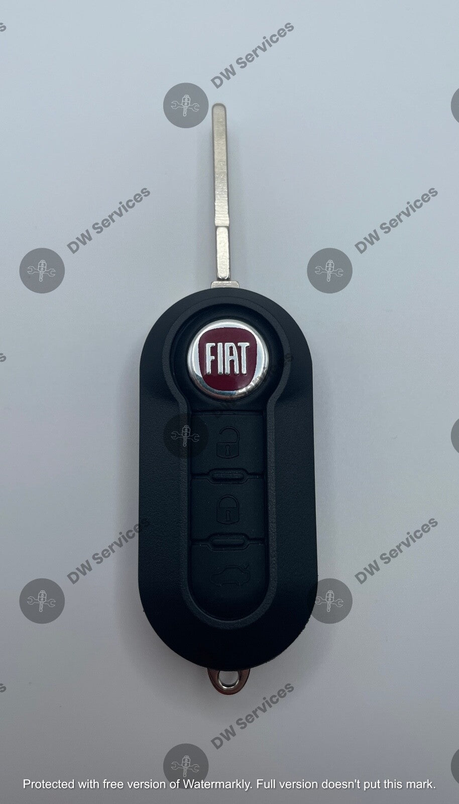 NEW! FIAT 500 3-button remote flip key fob LTQF12AM433TX Delphi BCM  CITY RAM