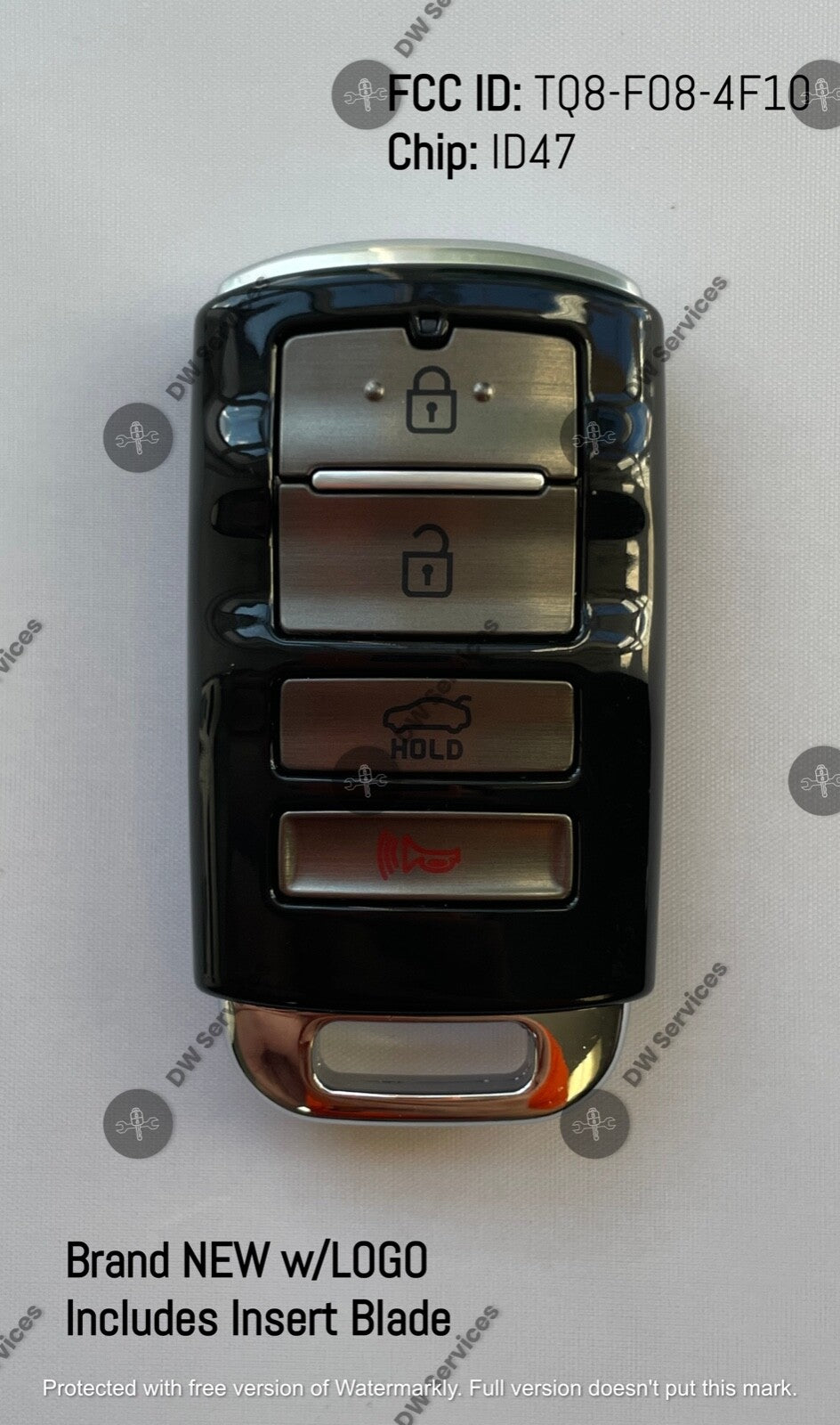 NEW! KIA Cadenza 4 button Smart keyless PROX entry remote fob TQ8-FO8-4F10 17-19