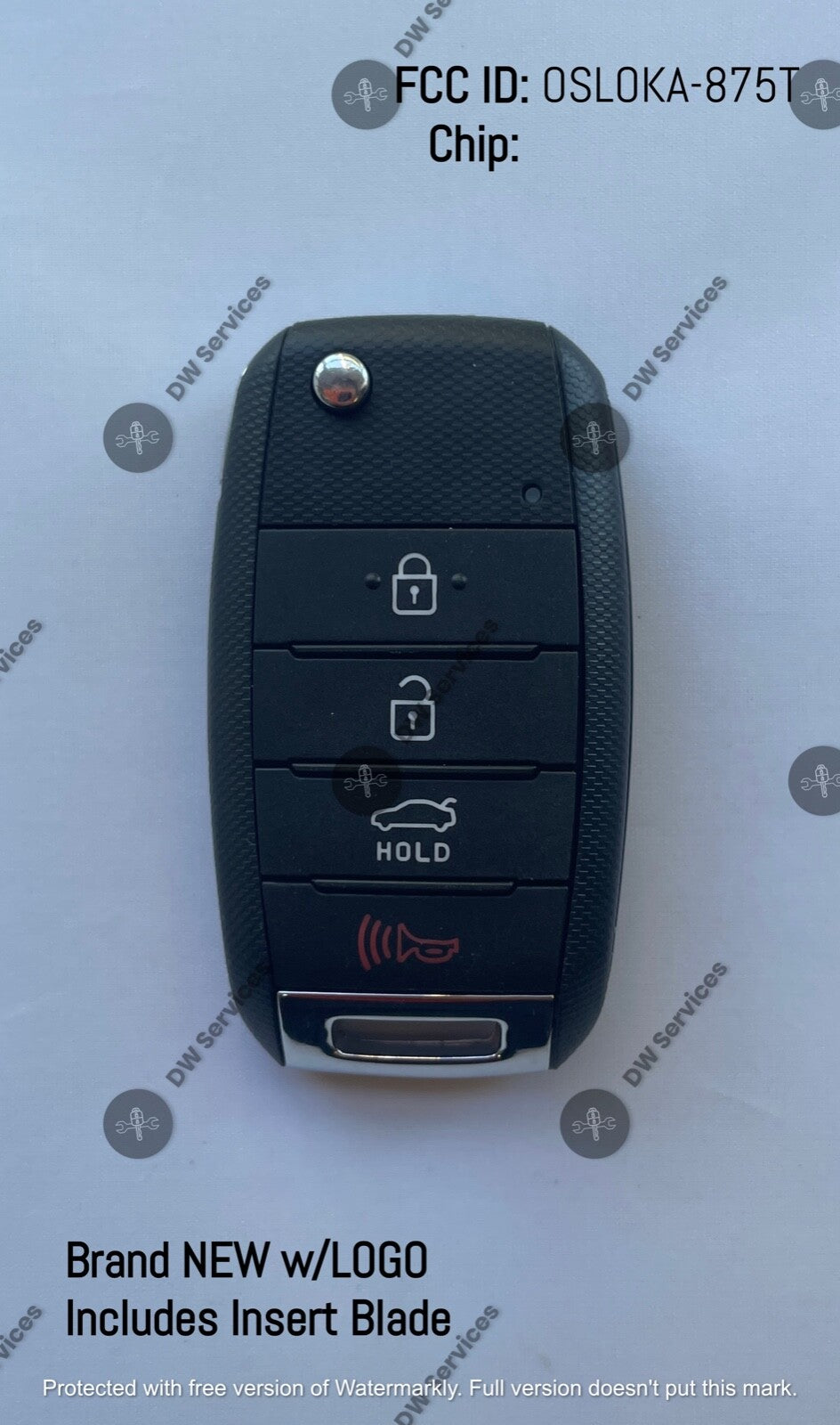 NEW! GENUINE KIA Soul 14-19 Flip key remote fob OSLOKA-875T (PSD1) 95430-B2101