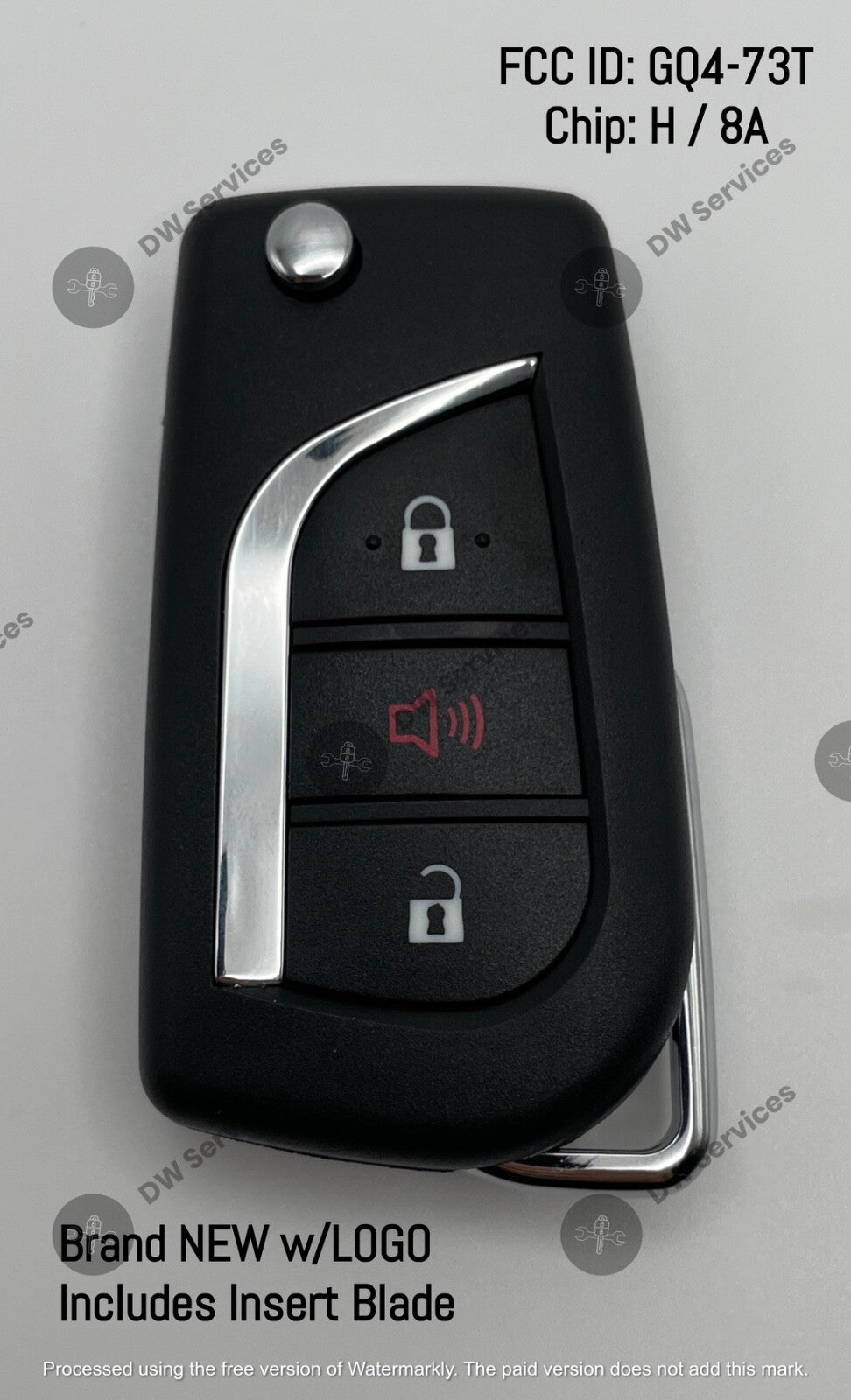 NEW! Toyota RAV4 2019 - 2022 Remote Flip Key FOB GQ4-73T / 89070-0R300 8A-H Chip
