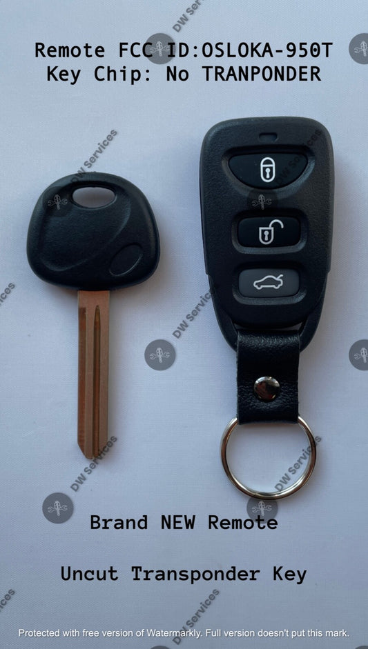 NEW! Hyundai keyless entry remote FOB OSLOKA-360T & Non-Transponder KEY ELANTRA