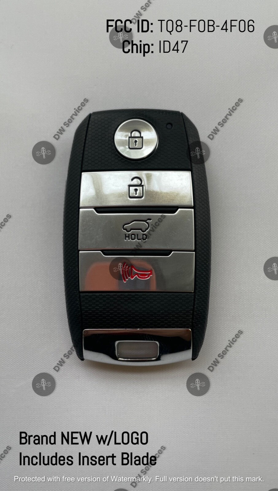 NEW! KIA Sorento 15-18 4-button Smart keyless PROX remote fob TQ8-FOB-4F06 HY18R