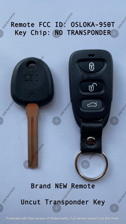 NEW! Hyundai keyless entry remote FOB OSLOKA-950T  & Non-Transponder KEY SONATA
