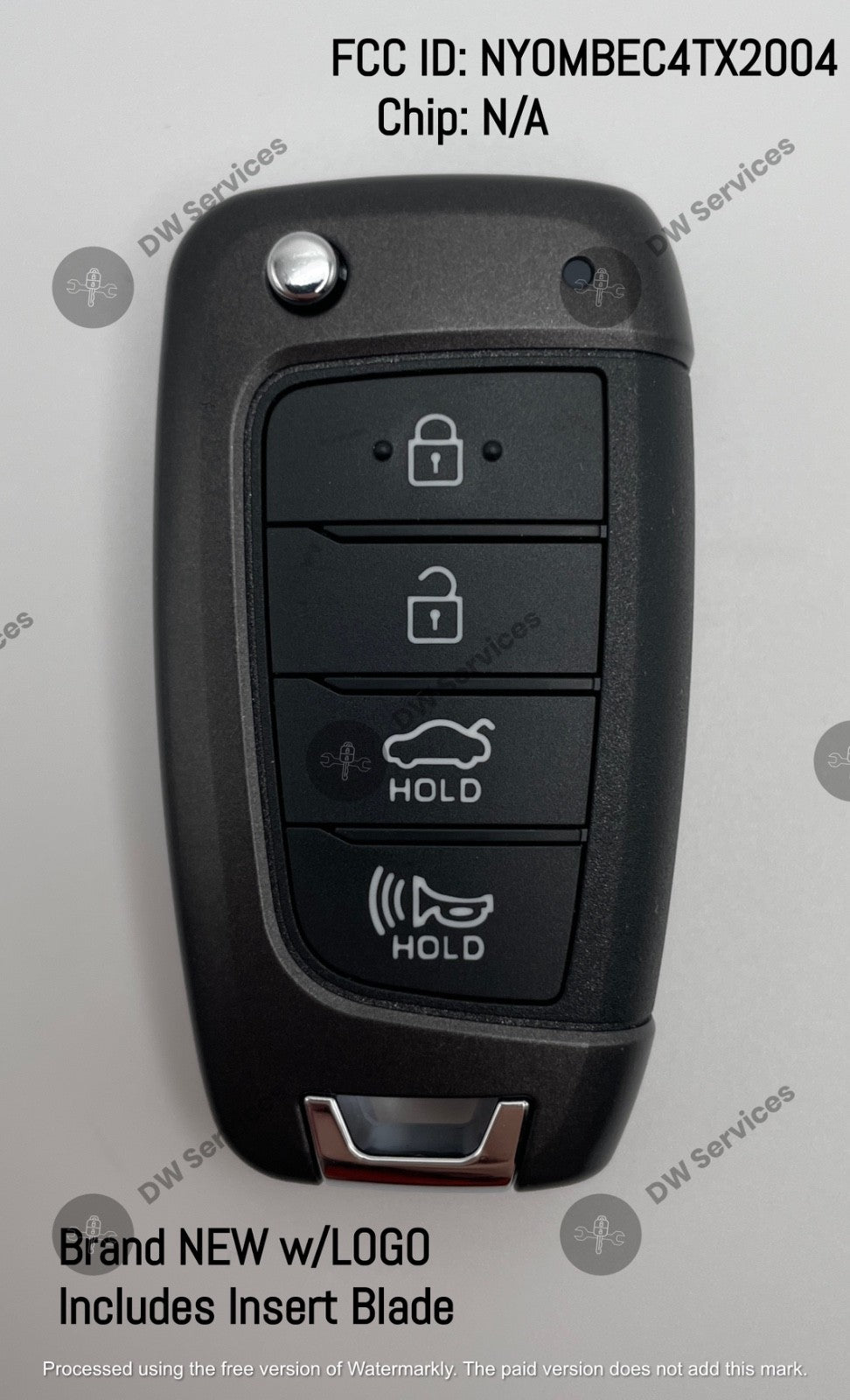 NEW! OEM GENUINE Hyundai Elantra Flip key remote fob NYOMBEC4TX2004  95430-AA000