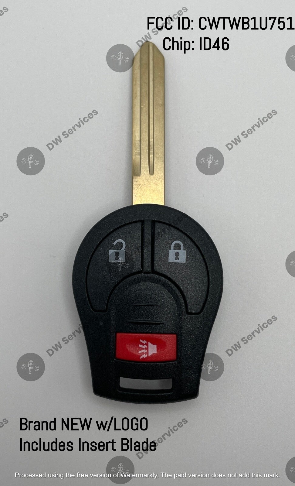 NEW! Nissan 3-button remote head key fob CWTWB1U751, KBRASTU15, CWTWB1U415 / 733