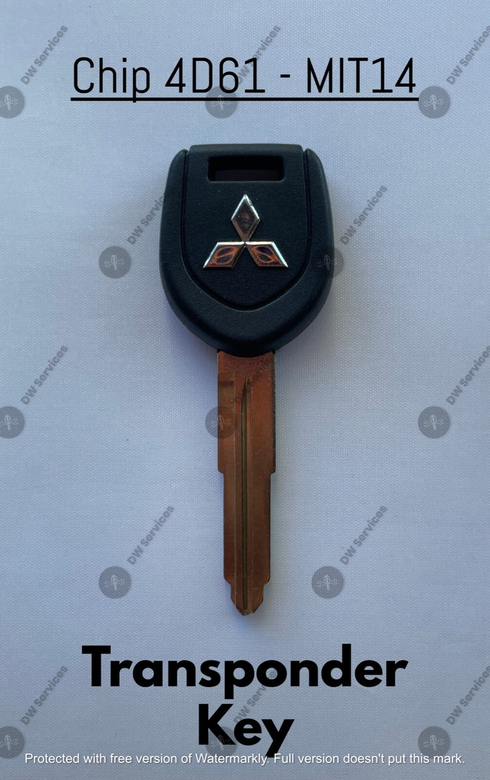 NEW! OEM Mitsubishi Transponder Chip 4D61 Ignition Car Key Replacement MIT14