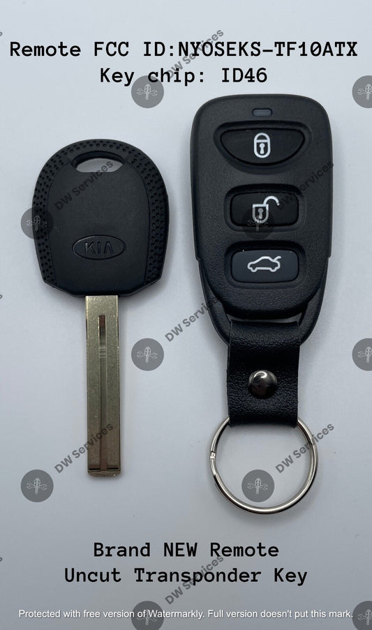 NEW! KIA Optima keyless remote FOB NYOSEKS-TF10ATX & transponder Chip key ID46