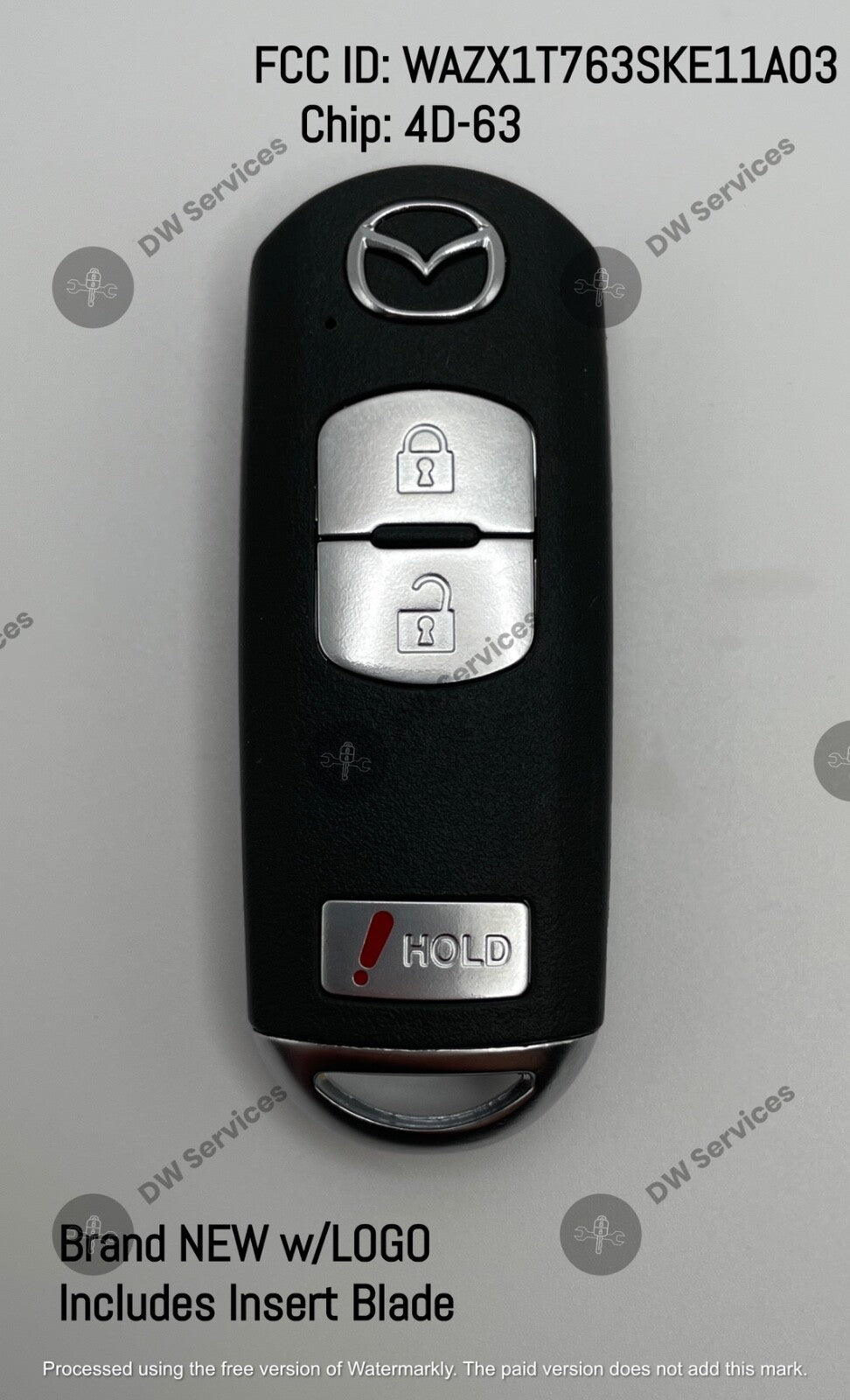 NEW! Mazda 3 / Speed PROXIMITY 3 button remote SMART key FOB WAZX1T763SKE11A03