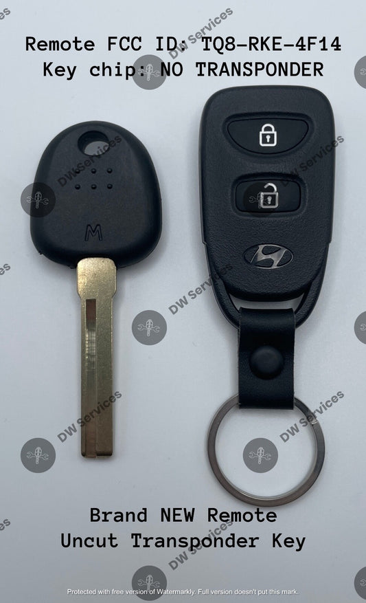 NEW! Hyundai Accent keyless remote FOB TQ8-RKE-4F14 & NON transponder key HY18