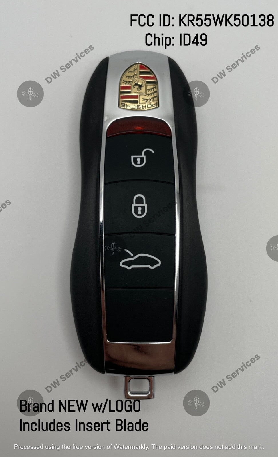 NEW! Porsche 4-button Keyless entry SMART PROX key remote fob KR55WK50138 Frunk