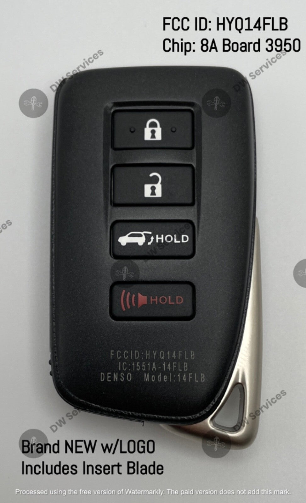 NEW! Lexus RX / NX / LX PROXIMITY remote SMART key FOB HYQ14FLB Chip H-8A 3950