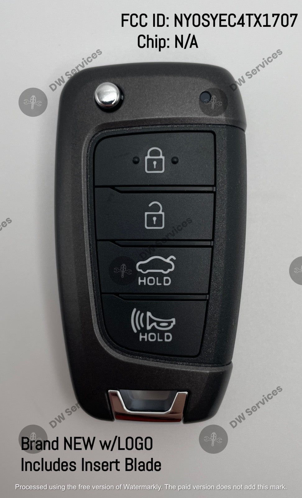 NEW! OEM GENUINE Hyundai Accent Flip key remote fob NYOSYEC4TX1707 / 95430-J0700