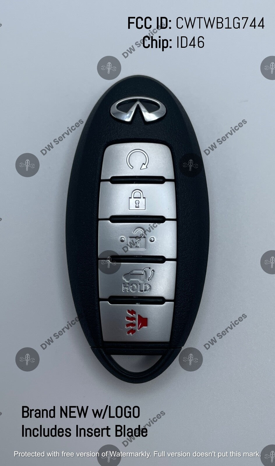 NEW! Infiniti QX80 / QX56 5-button PROXIMITY Remote SMART key CWTWB1G744 SUV