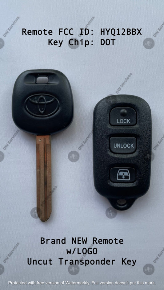 NEW! Toyota keyless entry remote FOB HYQ12BBX & Transponder KEY DOT Sequoia 4RUN
