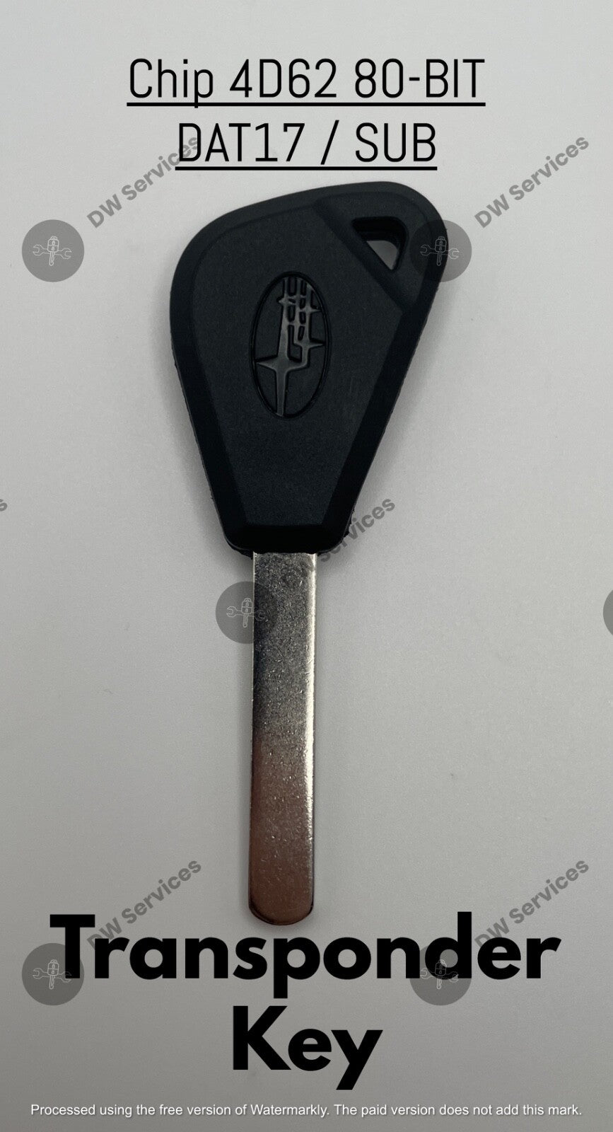 NEW! Subaru Transponder Chip 4D-62 (80-bit) Ignition Car Key Replacement SUB