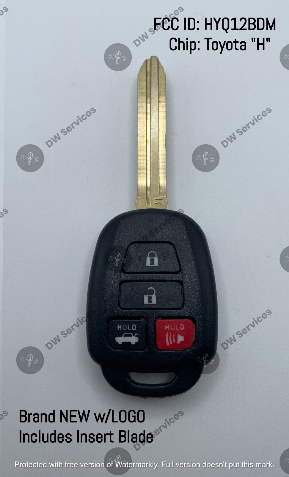 NEW! Toyota 4-button remote head key fob HYQ12BDM HYQ12BEL H-CHIP CAMRY COROLLA