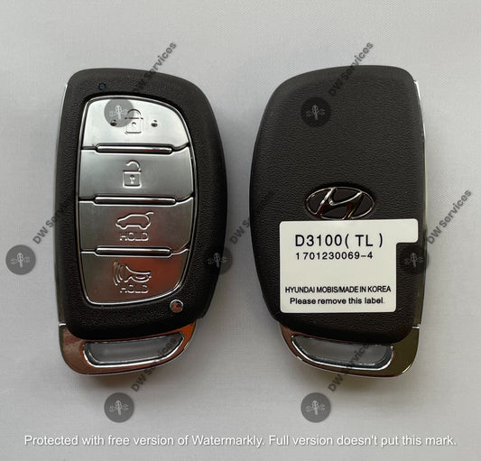 NEW! Hyundai Tucson 16-18 4 button Smart keyless PROX remote fob TQ8-FOB-4F11