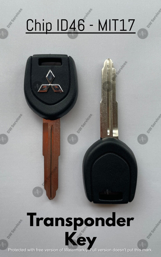 2x NEW! OEM Mitsubishi Transponder Chip 46 Ignition Car Key Replacement MIT17