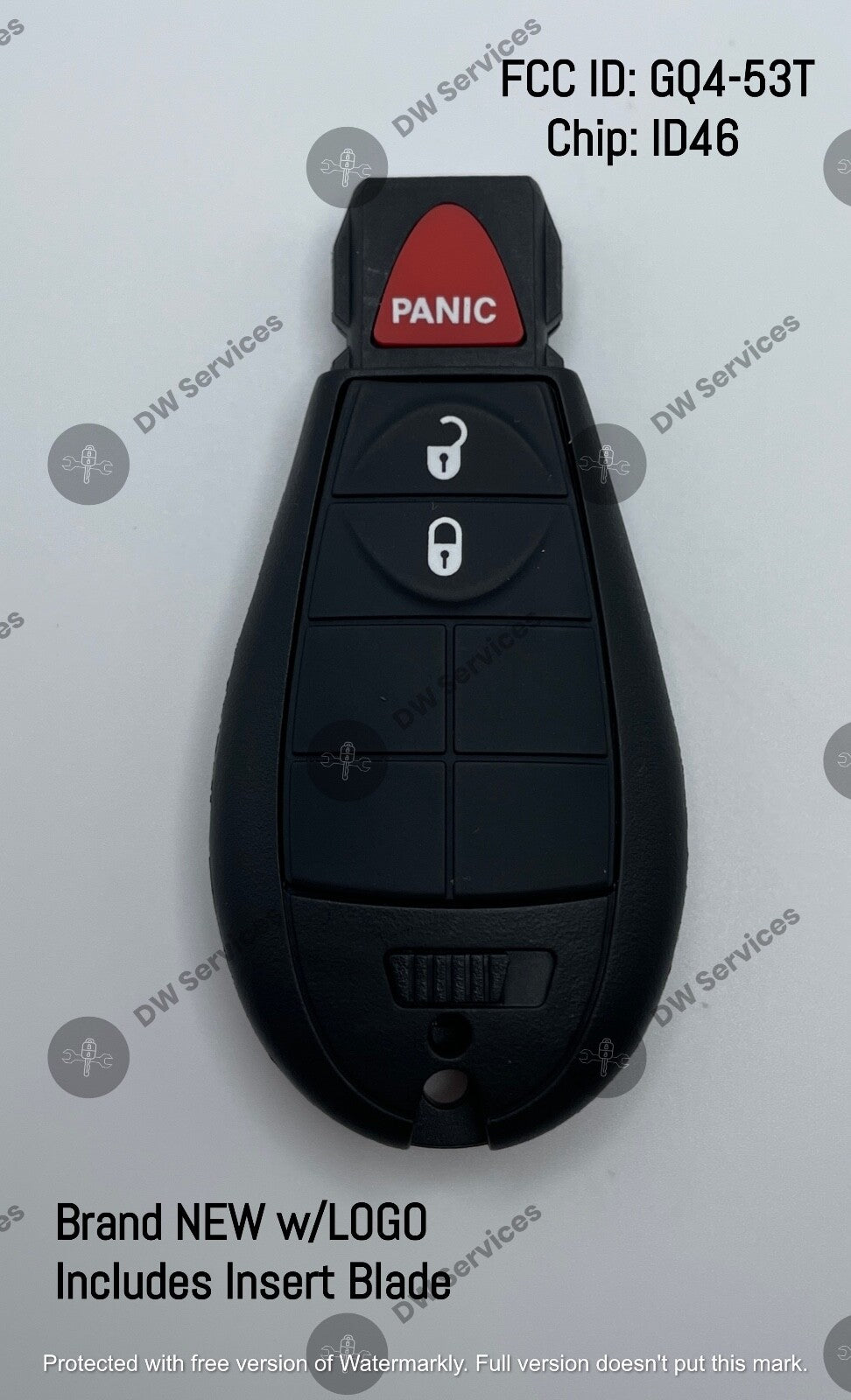NEW OEM GENUINE Dodge RAM 3-button keyless entry remote FOB FOBIK GQ4-53T 1500