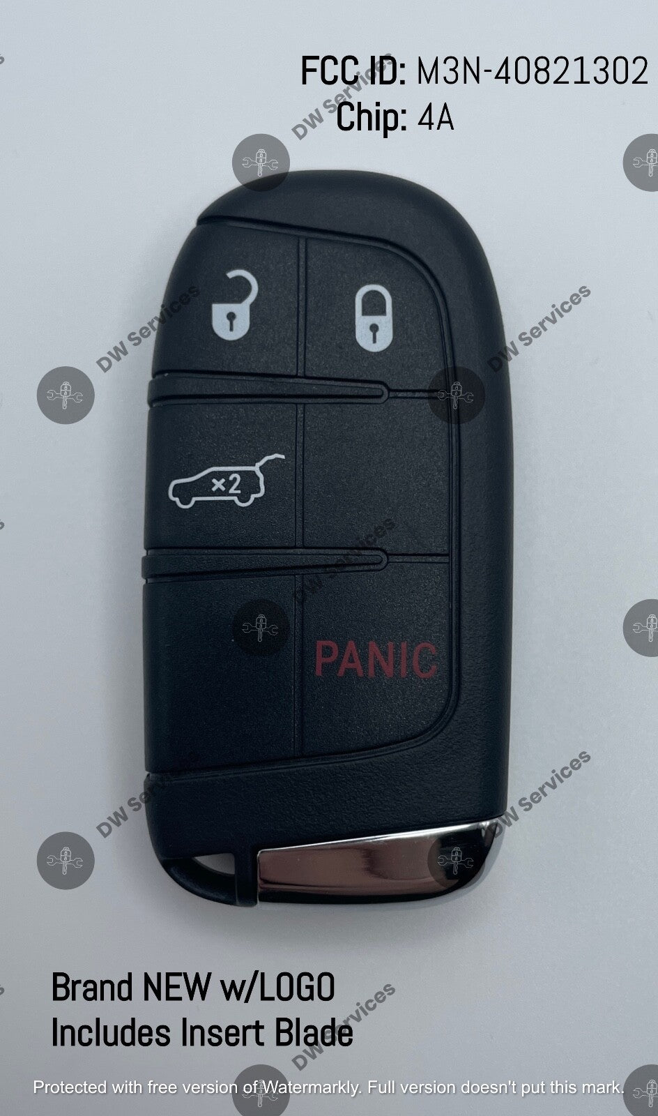 NEW! Jeep Compass 4 button SMART key PROX Remote Fob M3N-40821302 17-21 4A Hatch