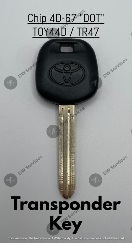 NEW! OEM Toyota Transponder Chip 4D67 (DOT) Ignition Car Key Replacement TOY44D