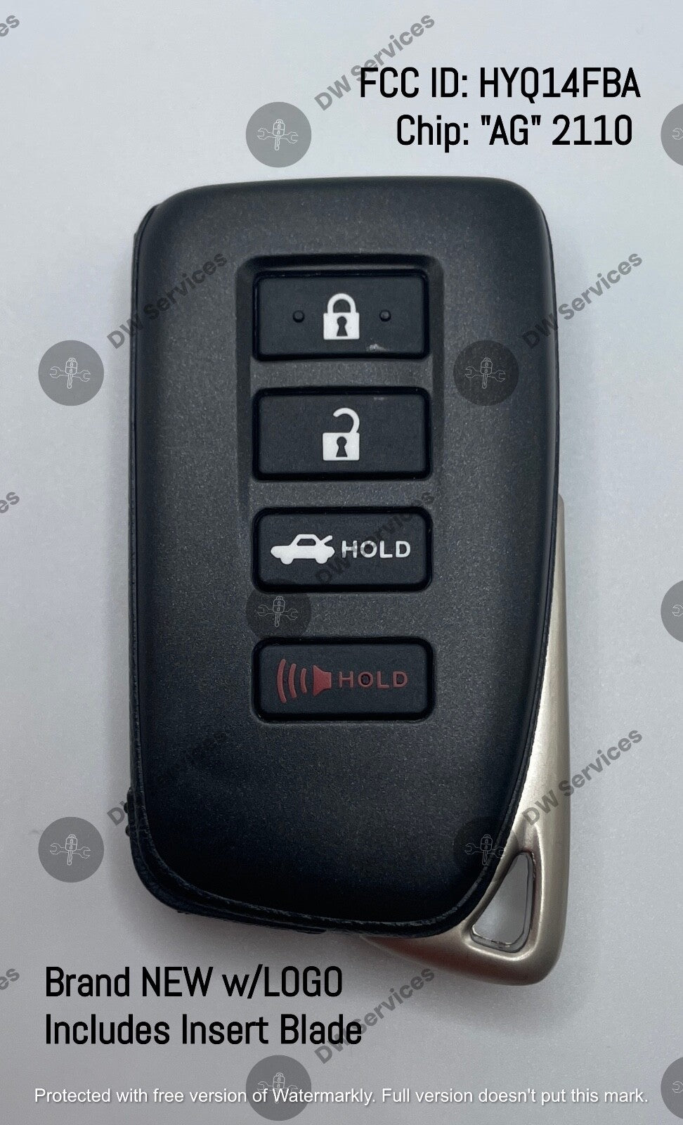 NEW! Lexus RC F  14-20 PROXIMITY remote SMART key FOB HYQ14FBA "AG Board" # 2110