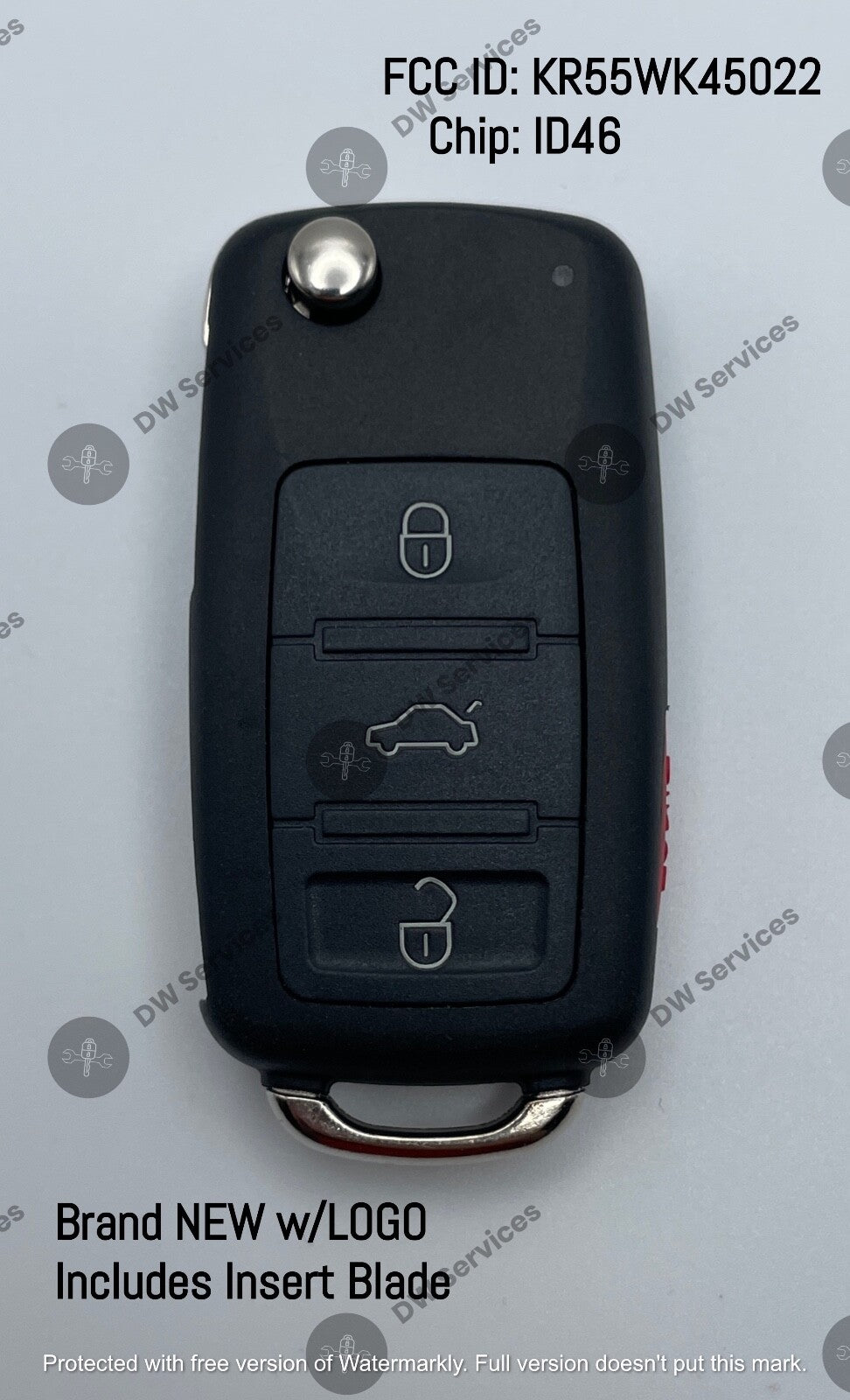 NEW! Volkswagen TOUAREG 04-08 Proximity SMART flip key remote FOB KR55WK45032
