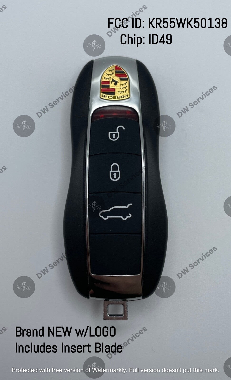 NEW! Porsche 3-button Keyless entry SMART PROX key remote fob KR55WK50138