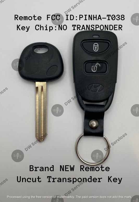 NEW! Hyundai Santa FE keyless entry remote FOB PINHA-T038 & Non-Transponder KEY