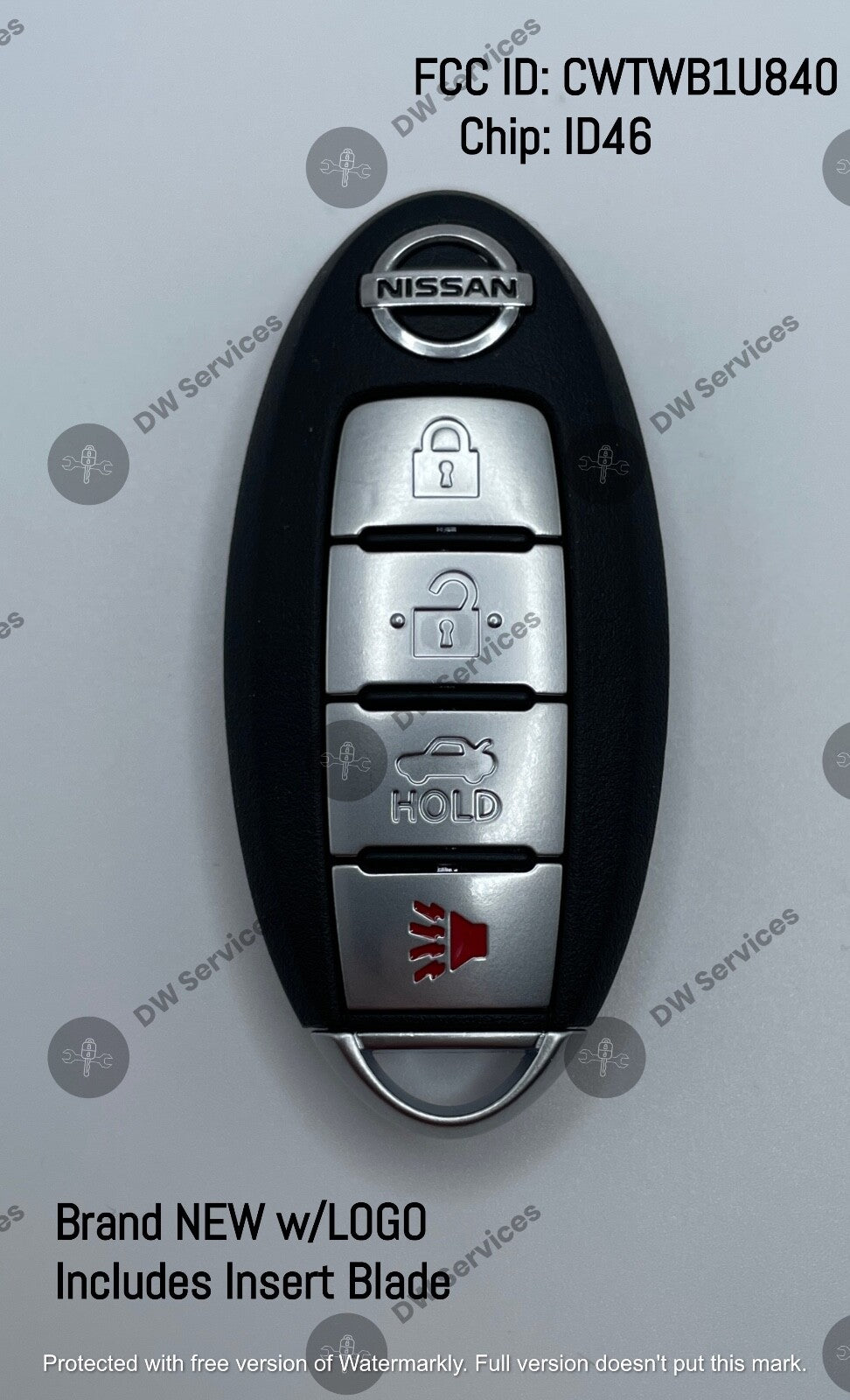 NEW! Nissan SENTRA / VERSA 4-button Proximity remote SMART key CWTWB1U840