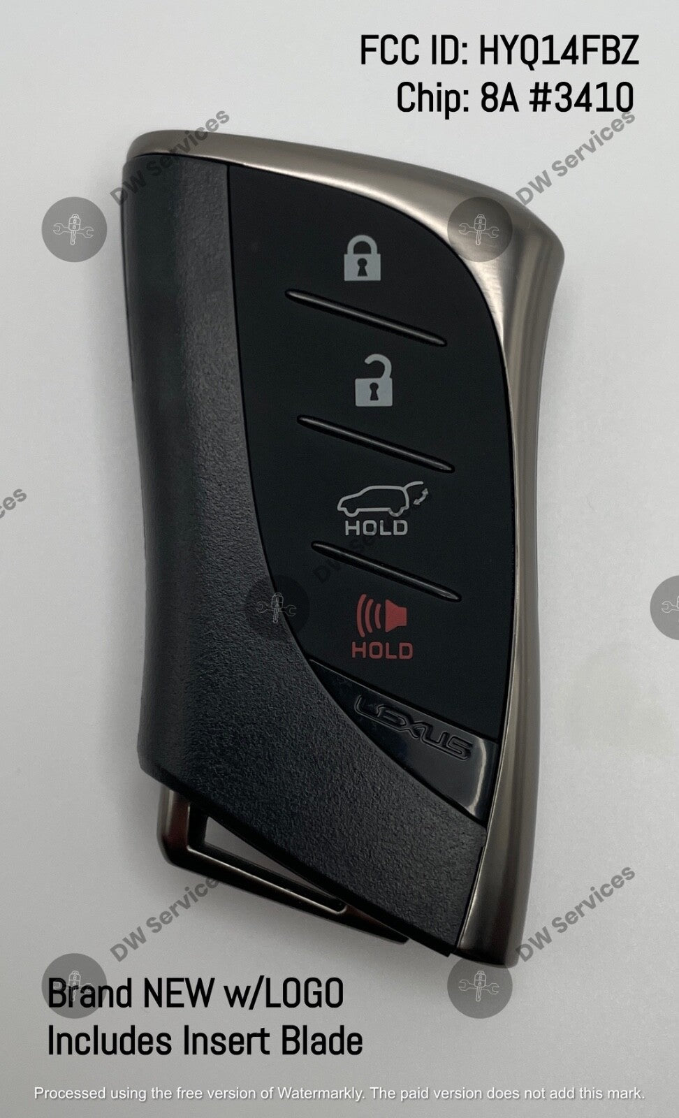 NEW! Lexus UX200 / UX250H Hybrid PROXIMITY remote SMART key FOB HYQ14FBZ Blue