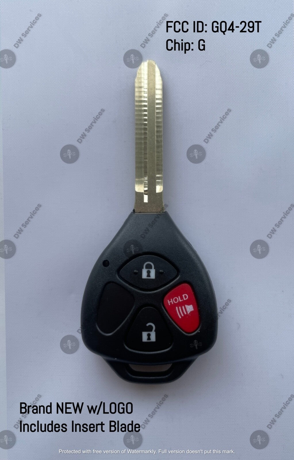 NEW! Toyota 3 button remote head key fob GQ4-29T - G CHIP Matrix Venza